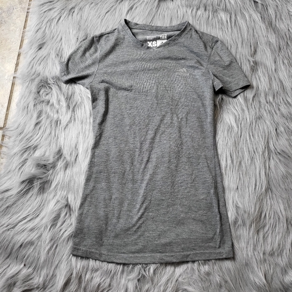 Adidas Womens Gray Ultimate Tee Short Sleeve Shirt